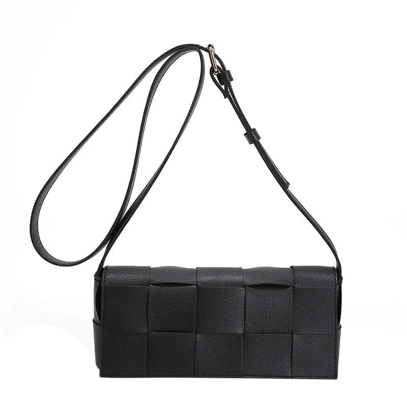 Summer Shoulder Bag Solid Women's Handbag Braided Small Wallet