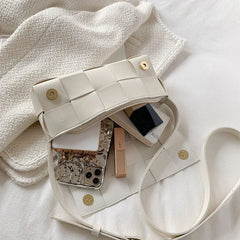 Summer Shoulder Bag Solid Women's Handbag Braided Small Wallet
