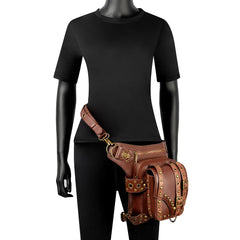 Punk Rock Locomotive Chain Bag Single Shoulder Messenger Bag