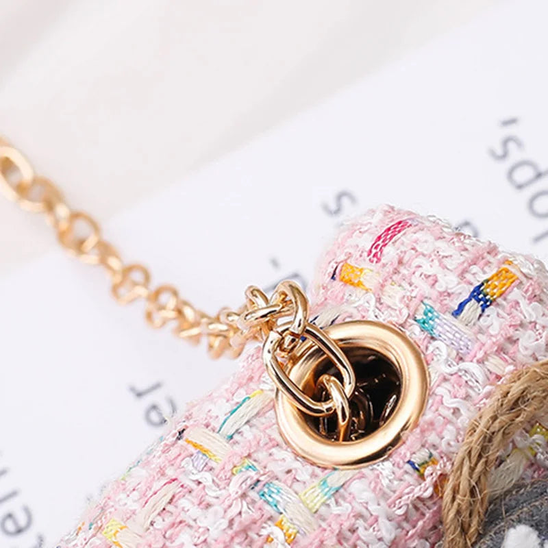 Pearl Top Handle Crossbody Bag for Women Girls