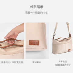 Satin Purse Organizer Insert with 7 Pockets Zipper for Woody Tote