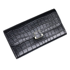 Urban Crocodile Buckle Clutch Wallet Large Capacity
