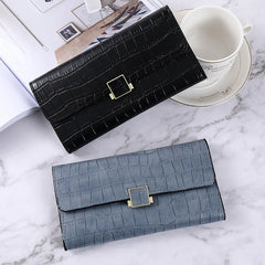 Urban Crocodile Buckle Clutch Wallet Large Capacity