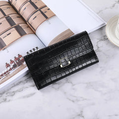 Urban Crocodile Buckle Clutch Wallet Large Capacity
