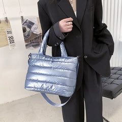 Winter Down Material Warm Portable Shoulder Crossbody Bag