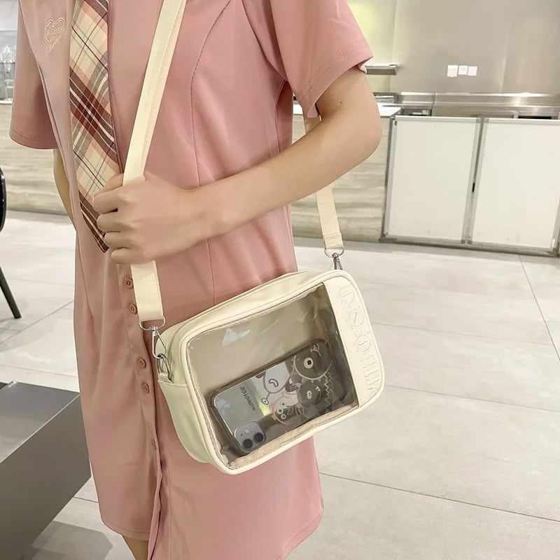 Clear Crossbody Bag Transparent PVC Shoulder Handbag