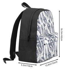 Pypmy Right Whale Backpacks Men's and Women's Plain Backpack with Zip Pockets