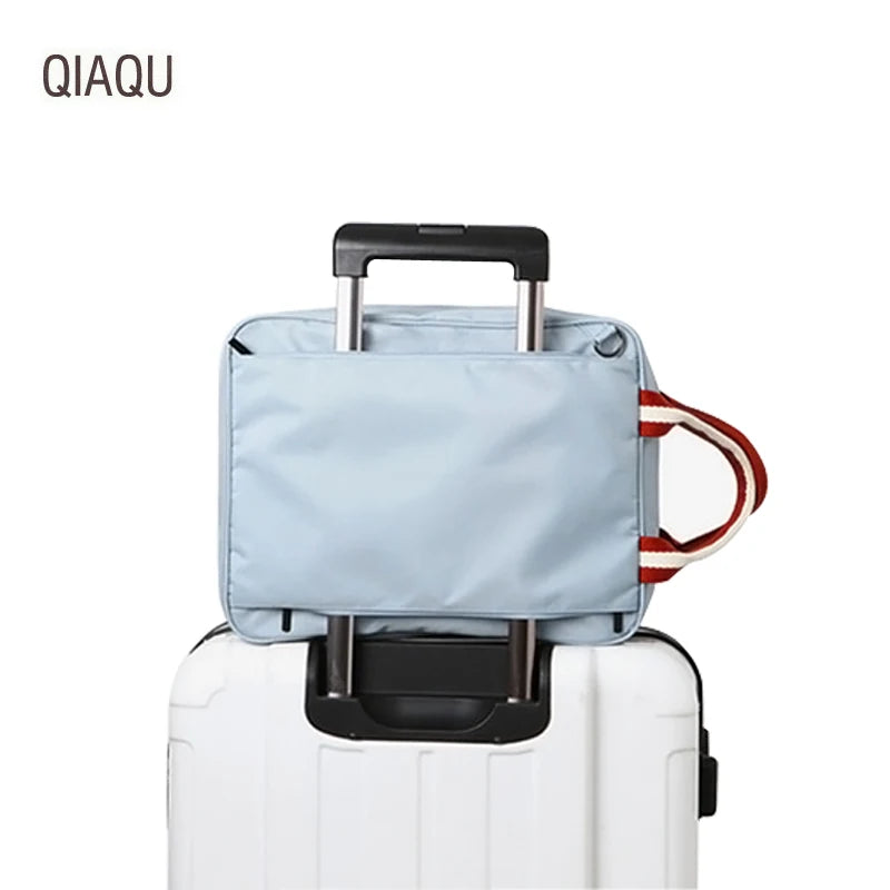Travel High Capacity Boarding Package Neutral Nylon Handbag