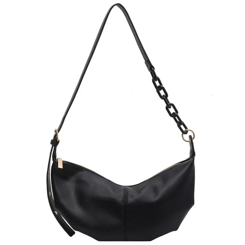 Qiaoduo Women Large Capacity Messenger Bag Soft PU Leather Solid Color