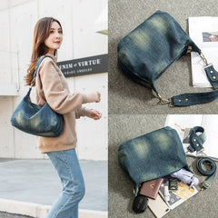 Canvas Ladies Travel Bags Casual Denim Crossbody Bag