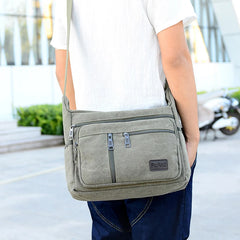Canvas Male Casual Shoulder Messenger Bag Tablet Tote Satchel