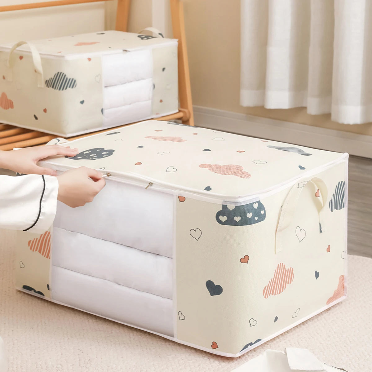 Quilt Clothes Storage Bag Big Capacity Blanket Organizer