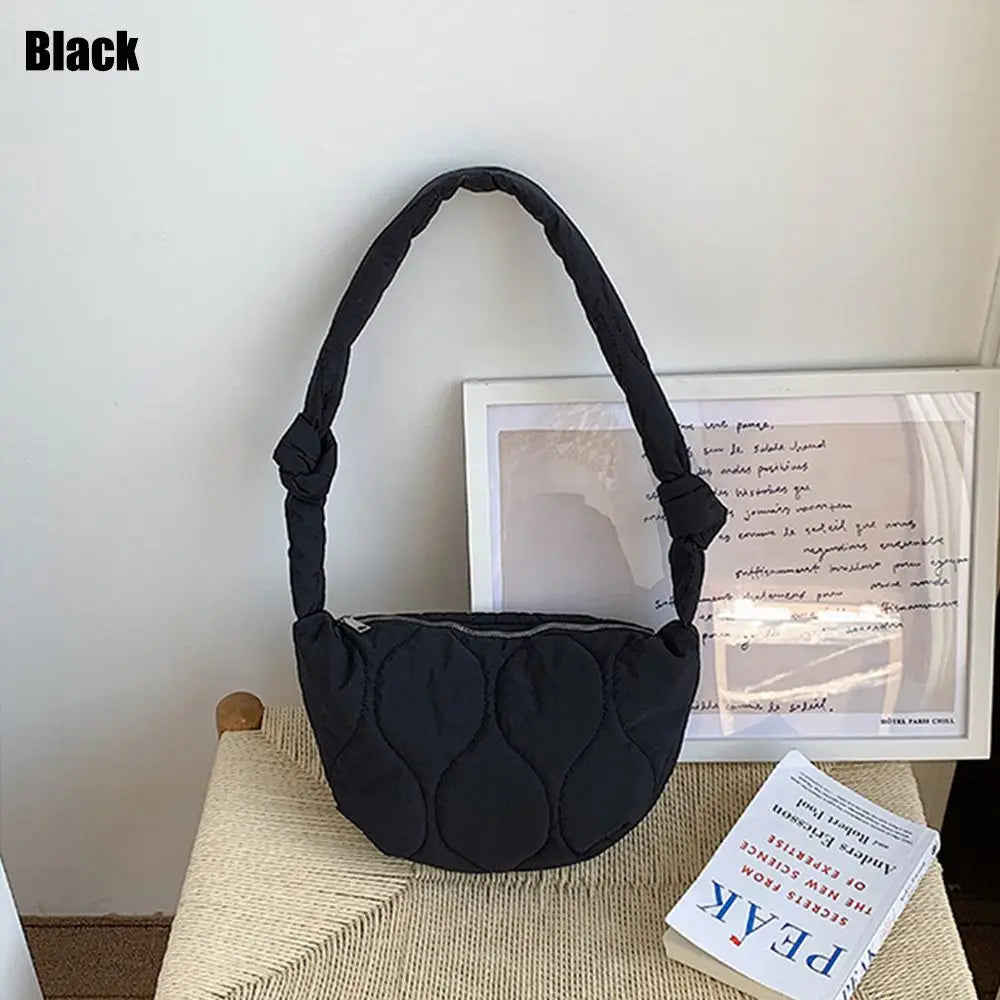 Quilted Tote Bag Lightweight Winter Cotton Padded Plaid