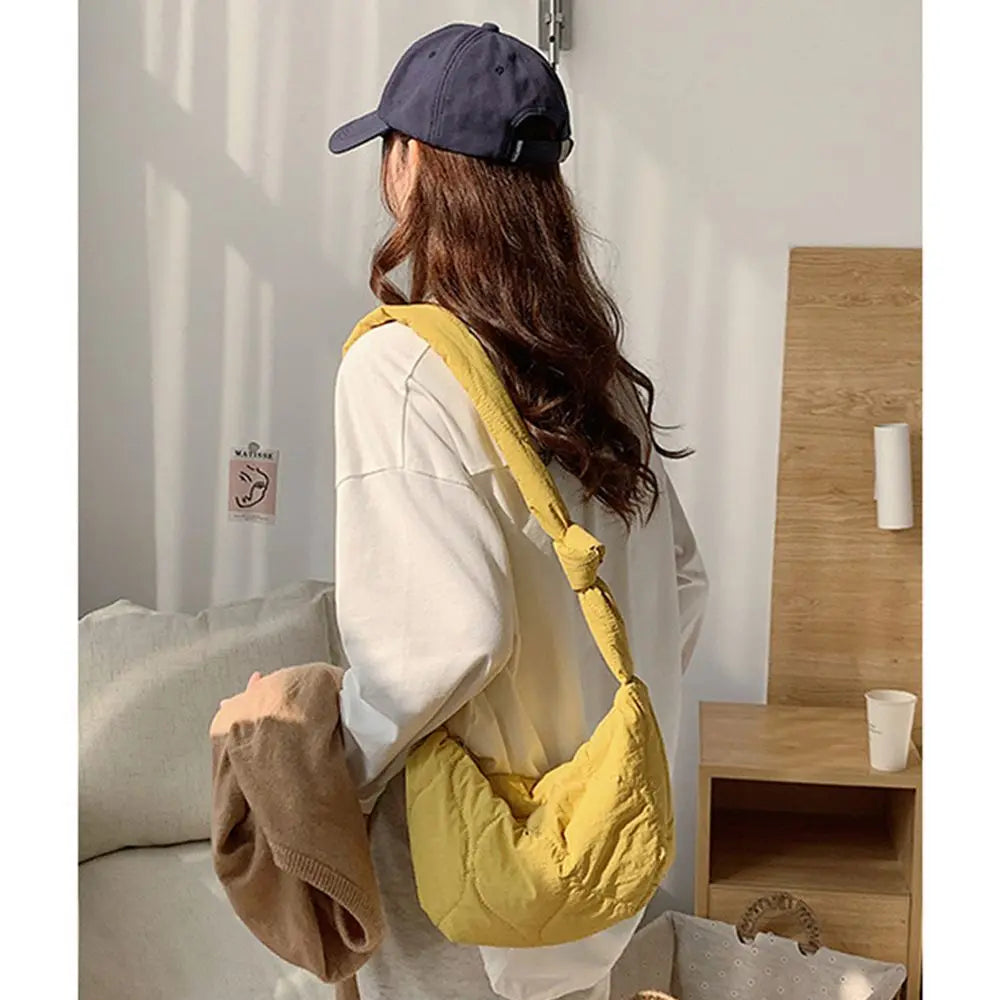 Quilted Tote Bag Lightweight Winter Cotton Padded Plaid