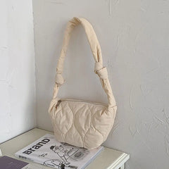 Quilted Tote Bag Lightweight Winter Cotton Padded Plaid