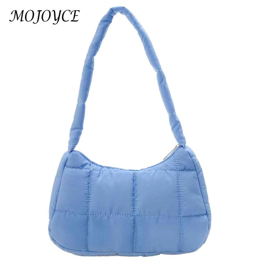 Quilted Women Hand Bags Casual Check Female Tote Winter Soft Warm