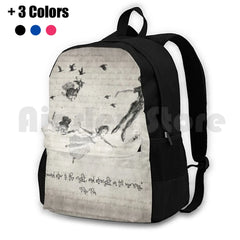 Outdoor Hiking Backpack Waterproof Camping Travel Vintage Book