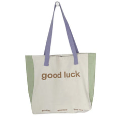 Canvas Women's Shoulder Bags Large Capacity Letter Print Casual Tote Bag
