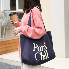 Qyahlybz Casual Art Canvas Handbag Ins Female Printed Shoulder Bag Women's Large