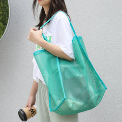Qyahlybz Casual Grid Handbag Women Hollow Tote Bag