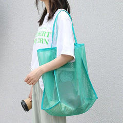 Qyahlybz Casual Grid Handbag Women Hollow Tote Bag