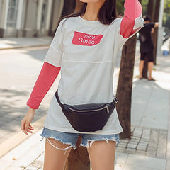 PU Leather Fanny Pack for Women Waist Bag Shoulder Bag