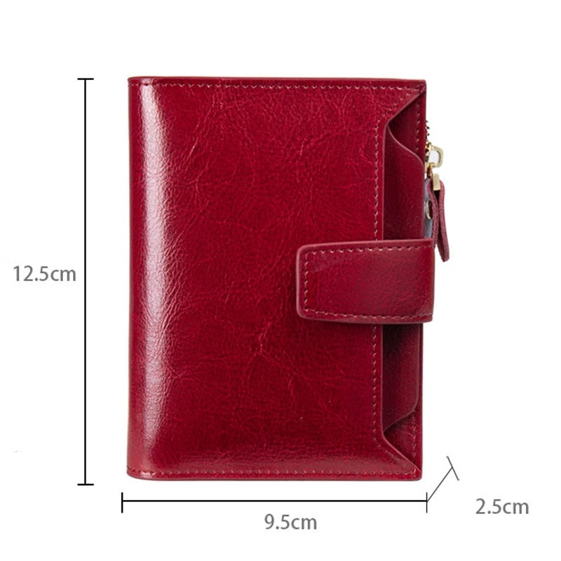 RFID Blocking Women Wallet Lady Leather Purse Coin Purse