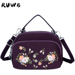 Embroidery Women Messenger Bags Small Shoulder Bag Vintage Crossbody Handbag