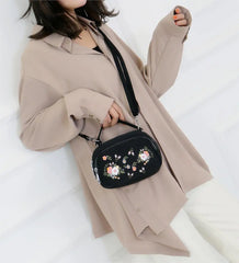 Embroidery Women Messenger Bags Small Shoulder Bag Vintage Crossbody Handbag