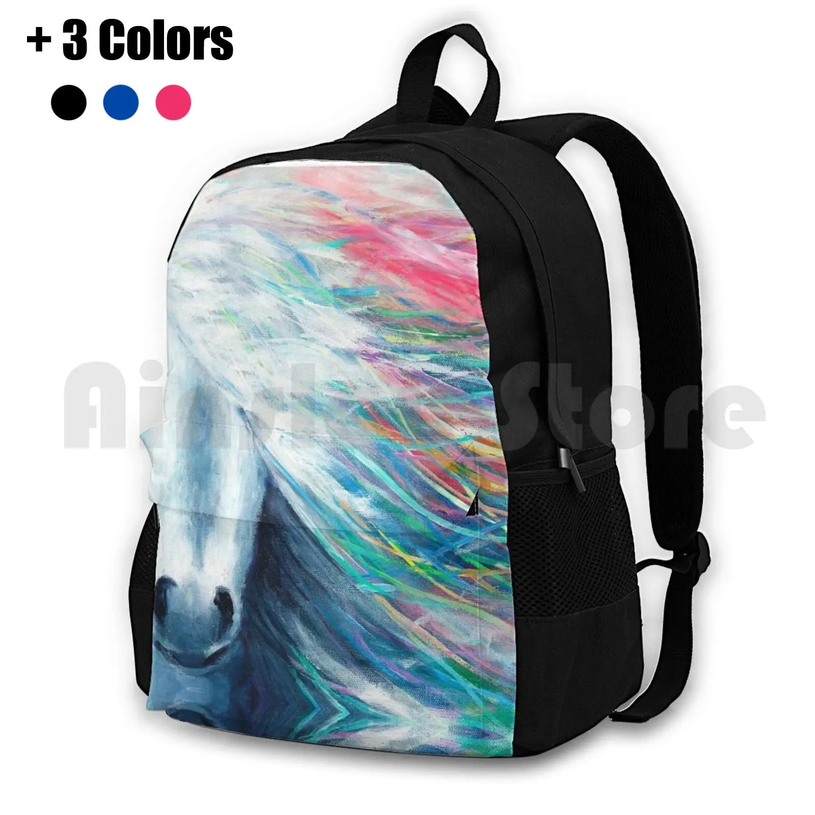 Rainbow Horse Outdoor Hiking Backpack Waterproof Camping Travel