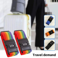 Rainbow Password Lock Luggage Bag With Strap