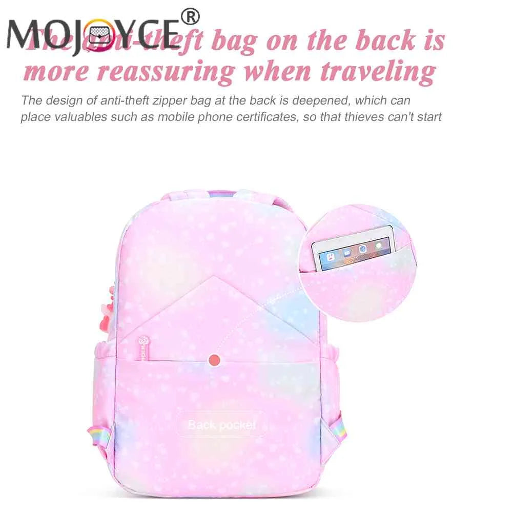 Rainbow School College Backpack Water Resistant Princess Backpack