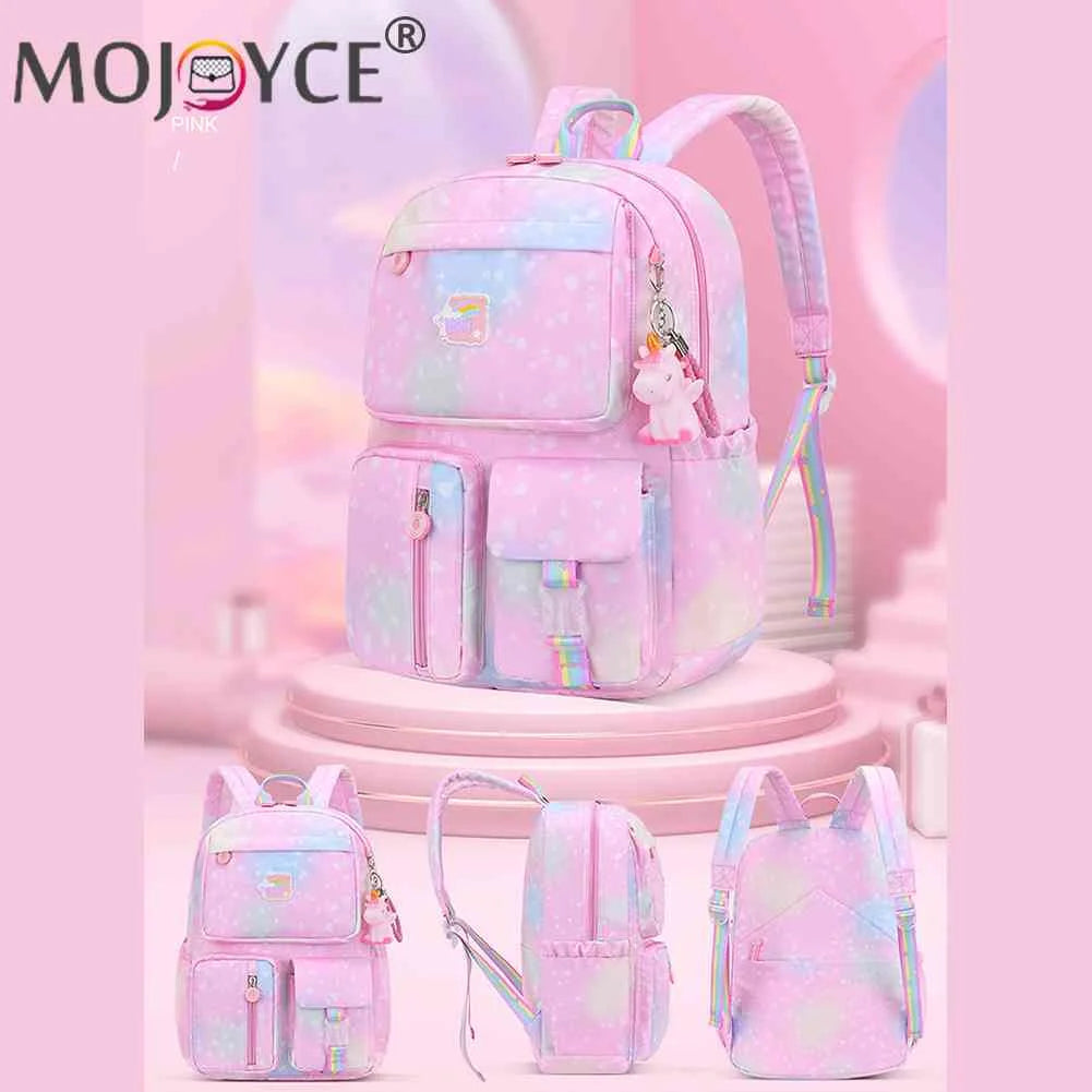 Rainbow School College Backpack Water Resistant Princess Backpack