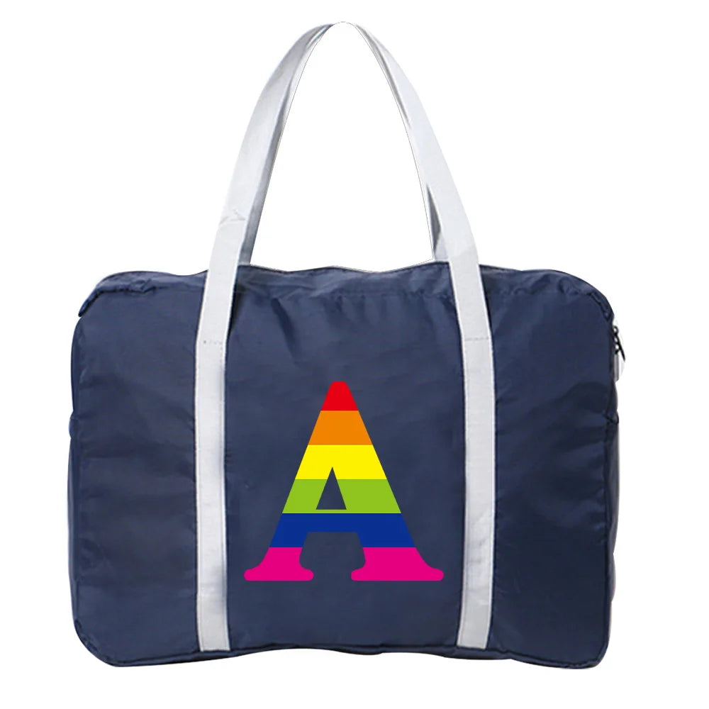 Rainbow Series Travel Bags Nylon Foldable Large Capacity Bag