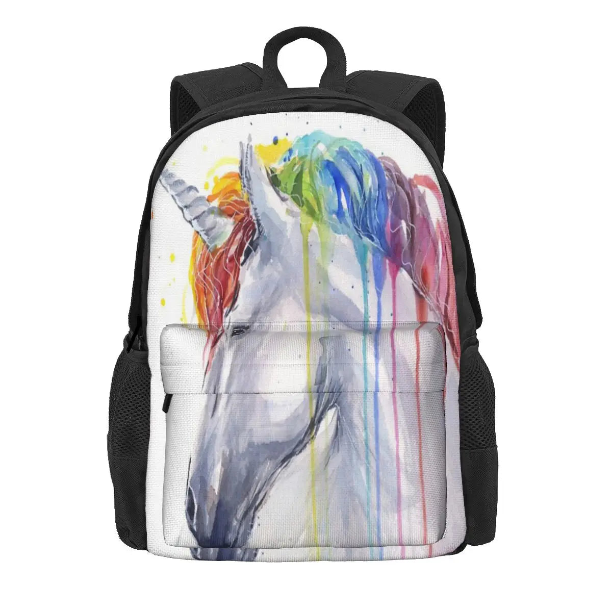 Rainbow Unicorn Watercolor Backpack Men's Women's Print