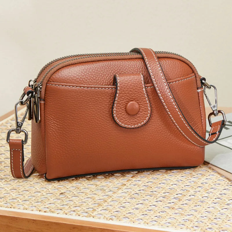 Women's Leather Mini Shoulder Bags Soft Leather Messenger Bags