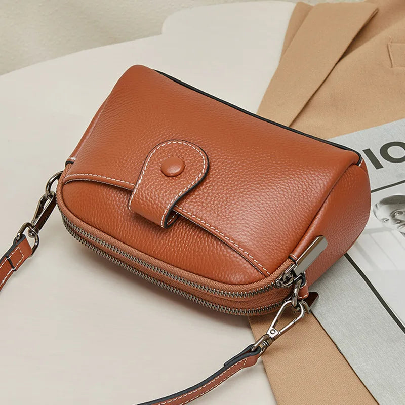 Women's Leather Mini Shoulder Bags Soft Leather Messenger Bags