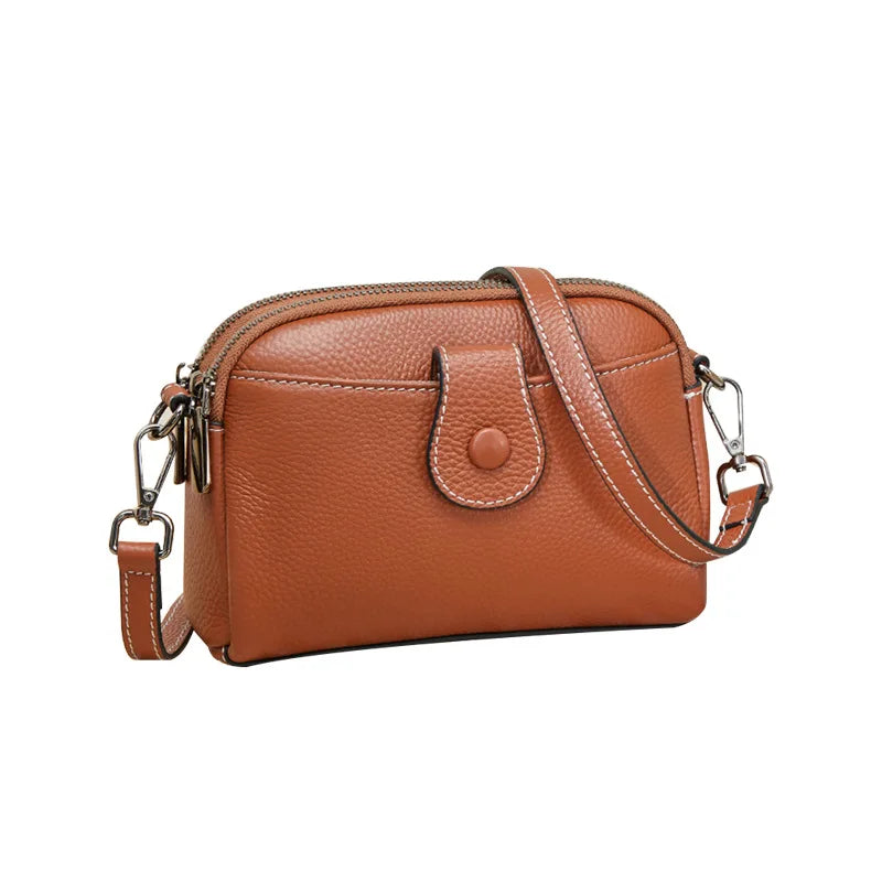 Women's Leather Mini Shoulder Bags Soft Leather Messenger Bags