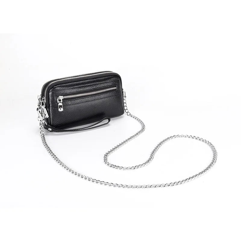 Women's Leather Shoulder Bags Chains Messenger Bags