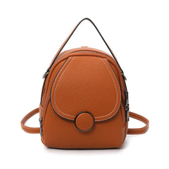 Women's Mini Pu Leather Shoulder Bags Backpack Brown Green