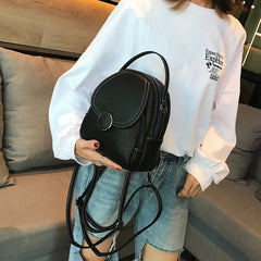 Women's Mini Pu Leather Shoulder Bags Backpack Brown Green