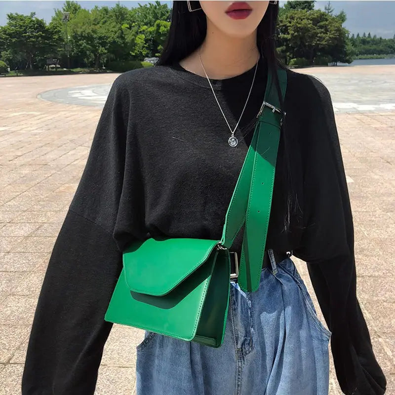 RanHuang Women Pu Leather Shoulder Bags Casual Flap Messenger Bags