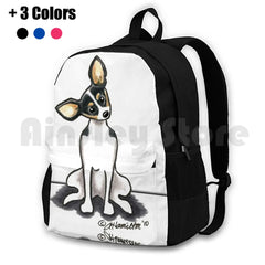 Rat Terrier Sit Pretty Hiking Backpack Waterproof Camping