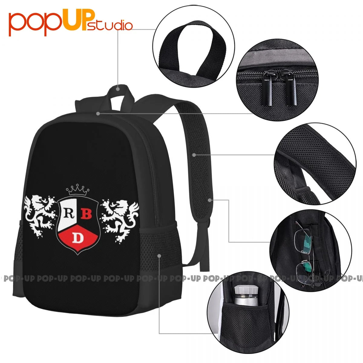 Rbd Rebelde Backpack Large Capacity Bookbag Training School Bag