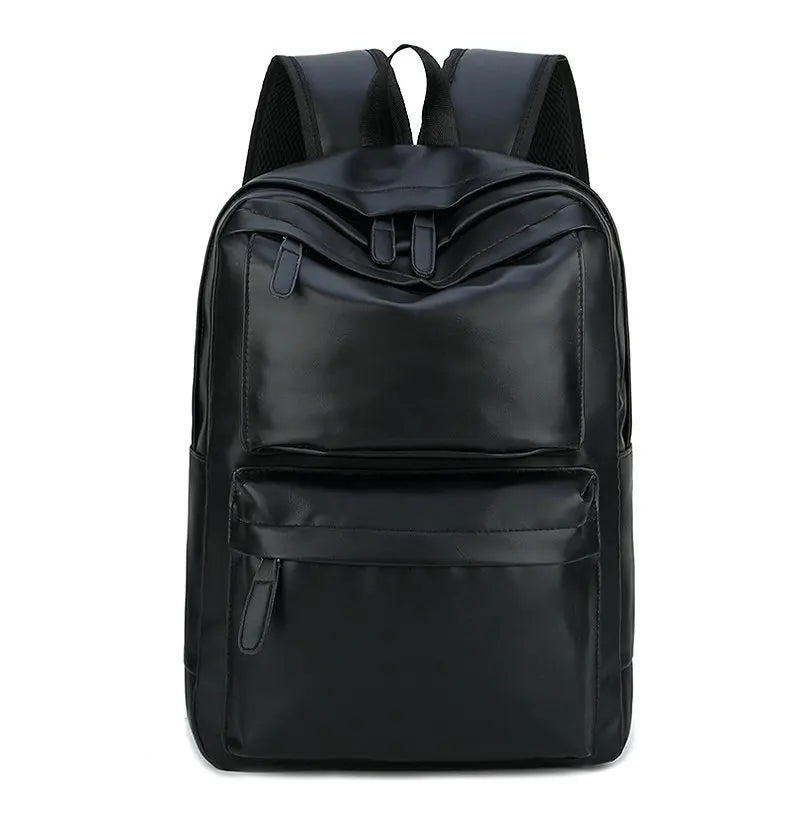 Vintage Men Backpack Teenager School Book Bag Casual Large Capacity PU Leather T