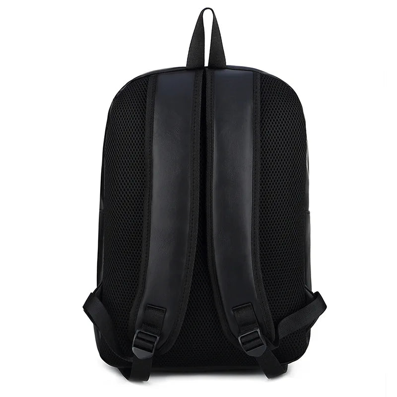 Vintage Men Backpack Teenager School Book Bag Casual Large Capacity PU Leather T