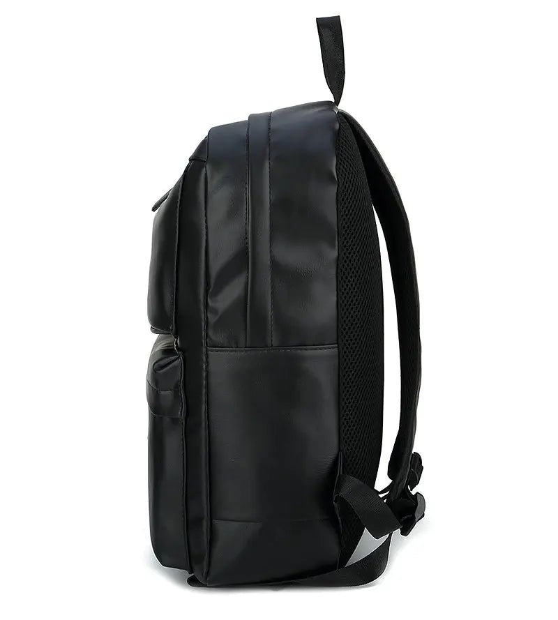 Vintage Men Backpack Teenager School Book Bag Casual Large Capacity PU Leather T