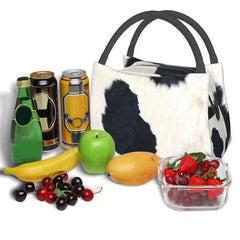 Real Cowhide Insulated Lunch Bag for Women