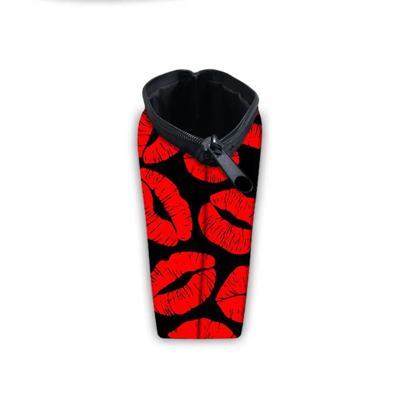 Red Lip 3D Printing Makeup Bags Multicolor Pattern Girls Cosmetics Pouchs