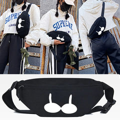 Red Nails Print Waist Bags Men Women Sport Chest Pack Casual Large